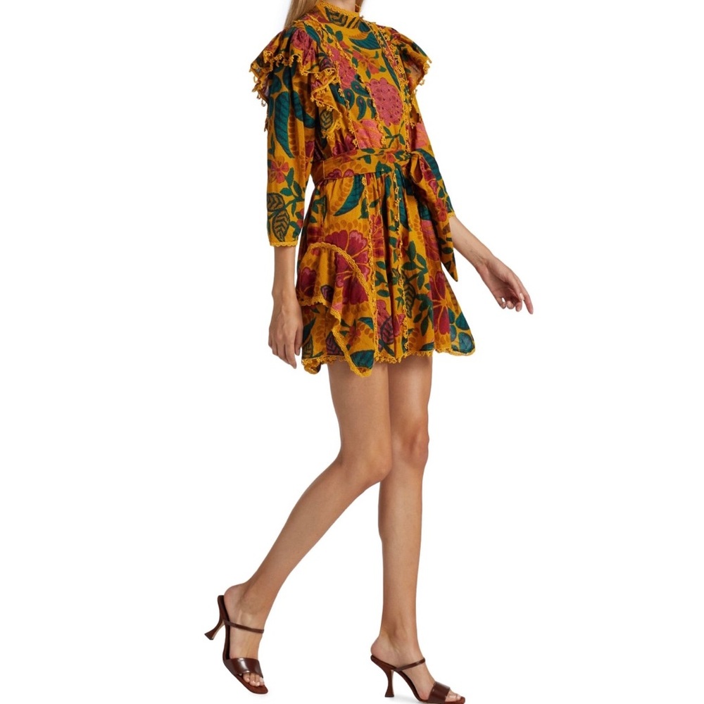 Farm Rio Flowerdoscopic Mini Dress